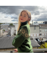 Woman's wool sweater with a full-zip