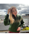 Woman's wool sweater with a full-zip