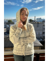 Woman's jacket with a deer, with a hood