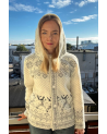 Woman's jacket with a deer, with a hood