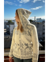 Woman's jacket with a deer, with a hood