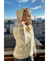 Woman's jacket with a deer, with a hood