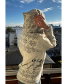 Woman's jacket with a deer, with a hood