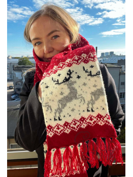 Scarf with a deer