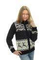 Женский свитер на молнии с оленем