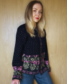 Woman's jacket with roses