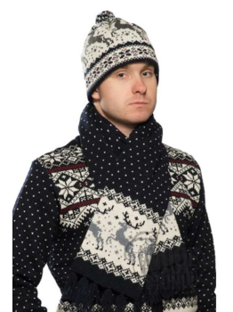 Winter hat with a deer