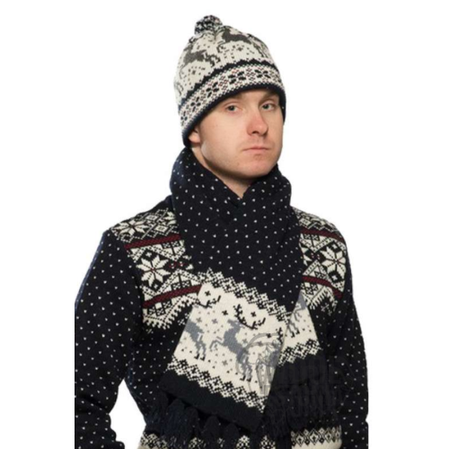 Winter hat with a deer