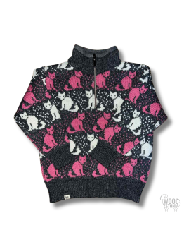 Sweater for children. Sweater with fleece lining on neck.