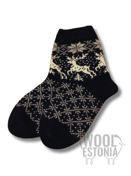 Woolen socks with a deer