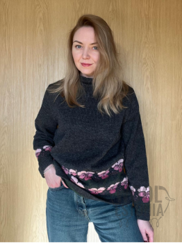 Meeste kampsun hirvega, punane, villane