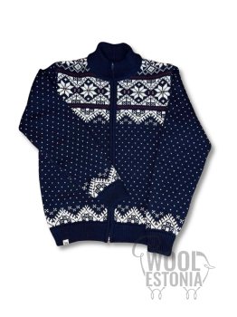 Man's full zip sweater with a star