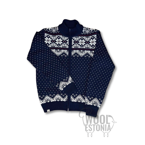 Man's full zip sweater with a star