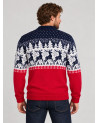 Men's  jumper with a deer, Red and Blue
