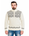 Men's half-zip sweater with a star