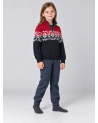 Sweater for children. Sweater with fleece lining on neck.