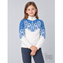 Kid's sweater with half zipper. 100% wool.