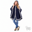 Woman's poncho with a hood