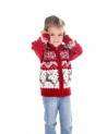 Kid's full zip sweater with a deer