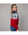 Women's  jumper with a deer, Red and Blue