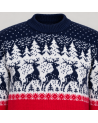 Women's  jumper with a deer, Red and Blue