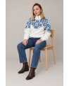 Women's sweater with zipper. 100% wool.