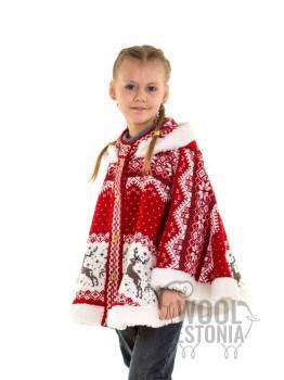 Kid's poncho with a deer