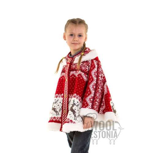 Kid's poncho with a deer