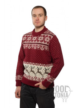 Man's sweater with a deer