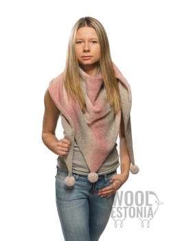 Woman's woolen scarf-shawl