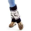 Woolen leg warmers with a "Deer" pattern