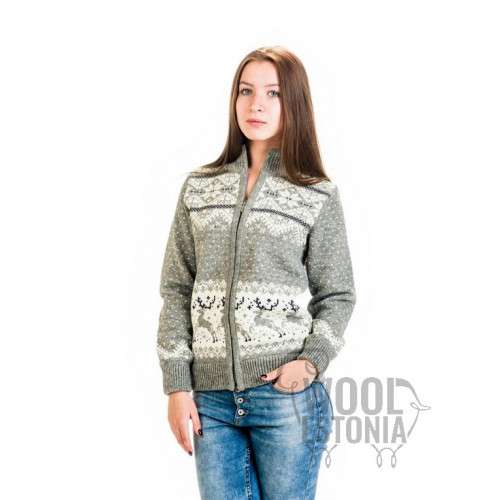 Woman's full-zip jacket with a deer