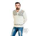 Men's half-zip sweater with a star