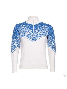Шерстяной мужской свитер белый с голубым узором. Кофты из мериносовой шерсти. Очень мягкая шерсть.