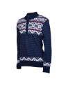 Men's blue half-zip sweater with a star